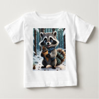 Cute Kawaii style Raccoon with a Pine cream cone