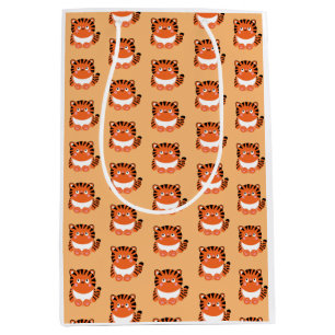 Cute kawaii-style tiger gift bag