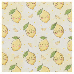 Cute Kawaii Summer Fruit Pattern, Sweet Watercolor Fabric