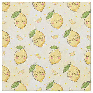 Cute Kawaii Summer Fruit Pattern, Sweet Watercolor Fabric