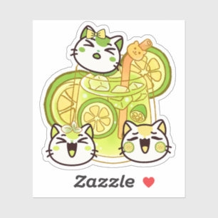 Cute Kawaii Summer Lemonade Cats