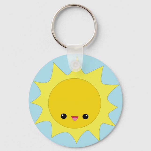 Cute kawaii sunshine keychain (Front)
