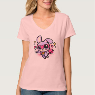 Cute Kawaii Superhero Bunny Women's T-Shirt