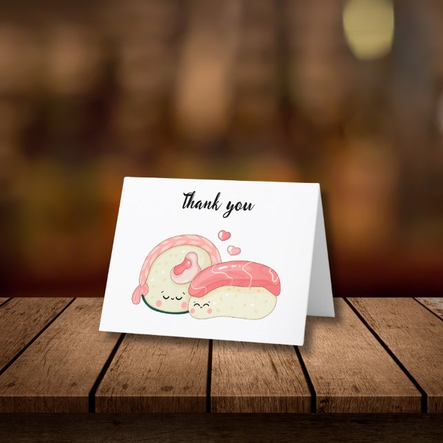 Cute Kawaii Sushi Thank You Card (Creator Uploaded)