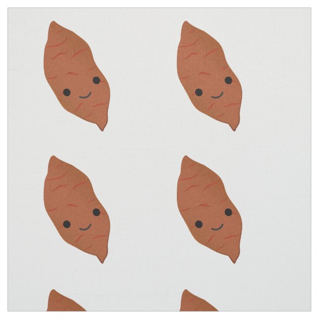 Cute Kawaii Sweet Potato Fabric (Swatch)
