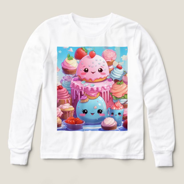 Cute Kawaii. T-Shirt (Design Front)
