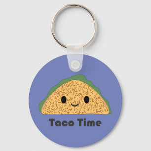 Cute Kawaii Taco Time Taco Key Ring