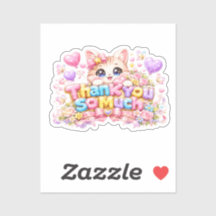 Cute Kawaii Thank a Bunch Cat Name Pastel Pink Flo