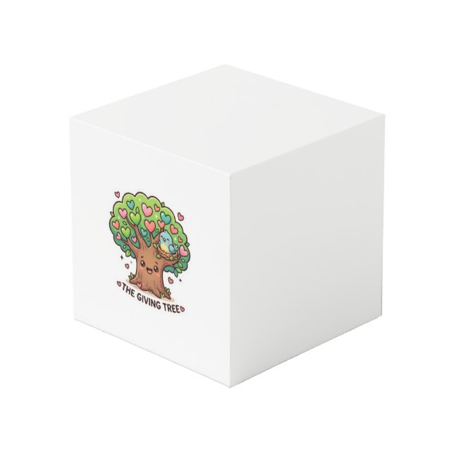 Cute Kawaii The Giving Tree Heart Leaves Kindness  Cube (Front Angled)