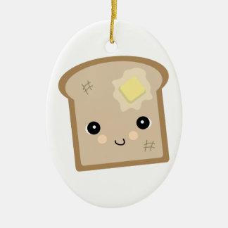 cute kawaii toast ceramic tree decoration