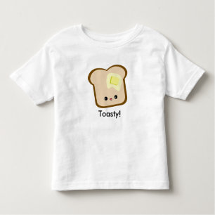 Cute Kawaii Toasty! Toast and Butter Toddler T Toddler T-Shirt
