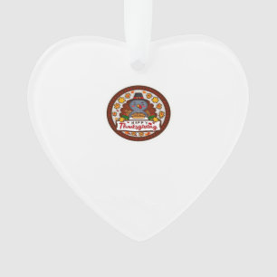 Cute Kawaii Turkey - Happy Thanksgiving Classic T- Ornament