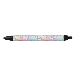 Cute Kawaii Unicorn Pastel Rainbow Magical Red Ink Pen