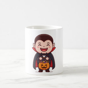 Cute Kawaii Vampire Trick or Treat Halloween Coffee Mug