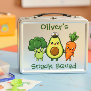 Cute Kawaii Vegetable Friends Metal Lunch Box