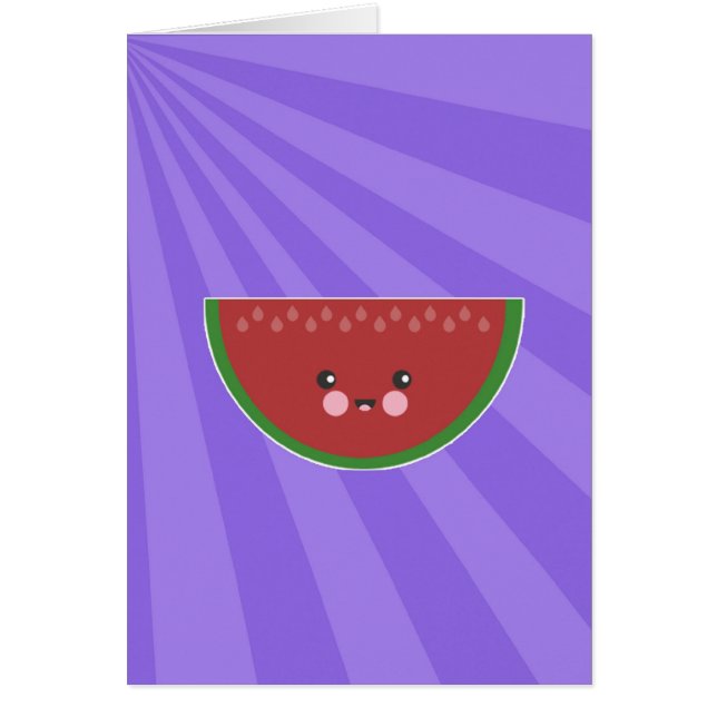 Cute Kawaii Watermelon Card (Front)