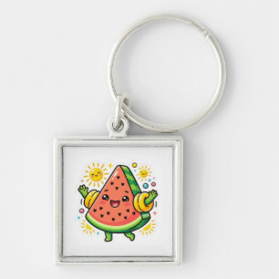Cute Kawaii Watermelon Slice Inflatable ArmSticker Key Ring