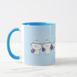 Cute Kawaii Workout Gym Characters Coffee Mug