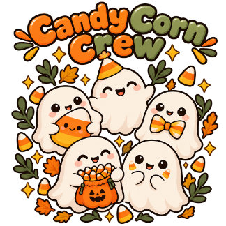 Cute Kawaii Yellow Orange Ghost Candy Corn Treat Sweatshirt