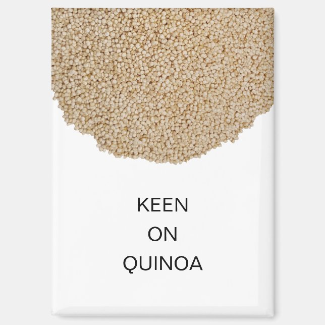 Cute Keen on Quinoa Refrigerator Magnet (Front)