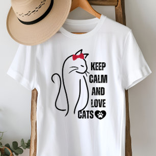 Cute Keep Calm & Love Cats T-Shirt