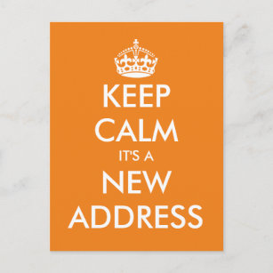 Cute keep calm we've moved postcard for relocation