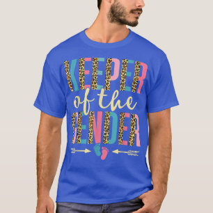 Cute Keeper of the Gender Leopard Gender Reveal Pa T-Shirt