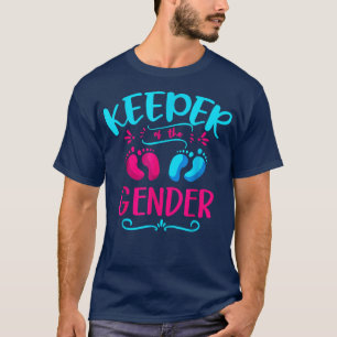 Cute Keeper Of The Gender Reveal Baby Shower Party T-Shirt