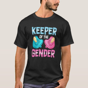 Cute Keeper Of The Gender Reveal Party Family Mom  T-Shirt