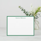 Cute Kelly Green Border Personalised Stationery