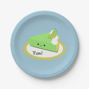 Cute Key Lime Pie Paper Plate