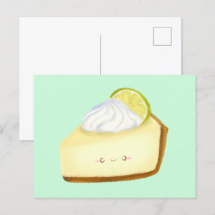 Cute Key Lime Pie Postcard