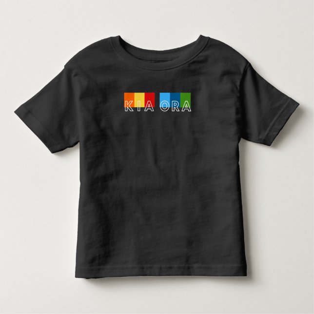 Cute Kia Ora & Ka Kite NZ Greetings T-Shirt (Front)