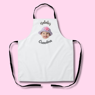 Cute Kid Baby Face Photo Child Name Grandma Apron