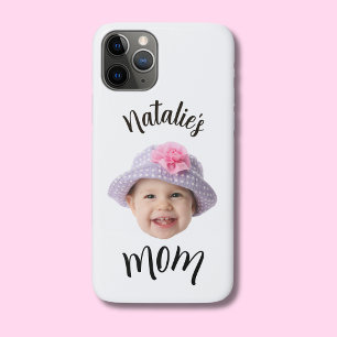 Cute Kid Baby Face Photo Child Name Mum Case-Mate iPhone Case