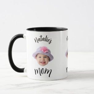 Cute Kid Baby Face Photo Child Name Mum Mug