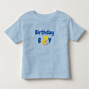 Cute kid dinosaur scooter truck Birthday Party Toddler T-Shirt