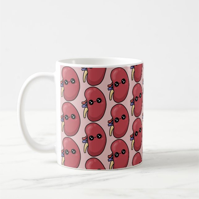 Cute Kidney - Human Biology Coffee Mug (Left)