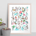 Cute kids ABC Alphabet | Children Wall Art