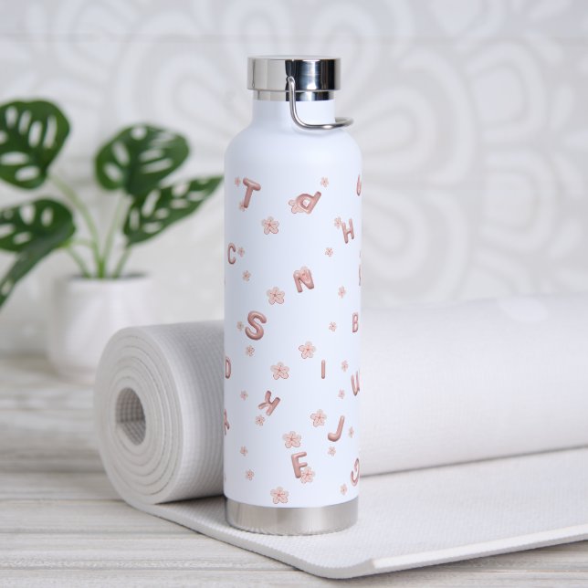 Cute kids ABC Alphabet flower Children school Water Bottle (Yoga)