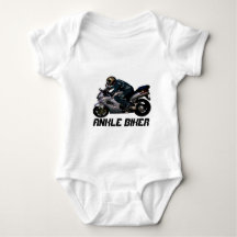 Cute Kid's Ankle Biker Motorbiker design