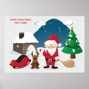 Cute kids appealing Christmas Poster