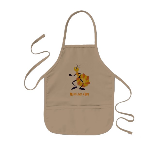 Cute Kids Apron - "Busy like a Bee" (Front)