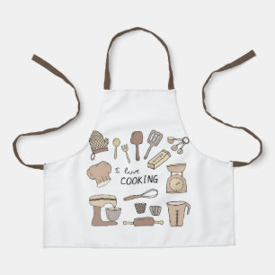Cute Kids Apron Love Cooking Kitchen Fun