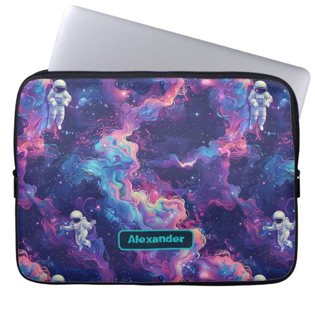 Cute Kids Astronaut Custom Laptop Sleeve (Front)