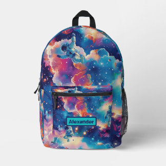 Cute Kids Astronaut Custom Printed Backpack