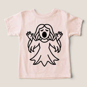Cute Kids Banshee Sigil Spooky Ghost Line Art