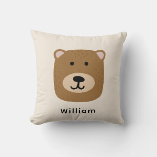 Cute kids bear head cushion