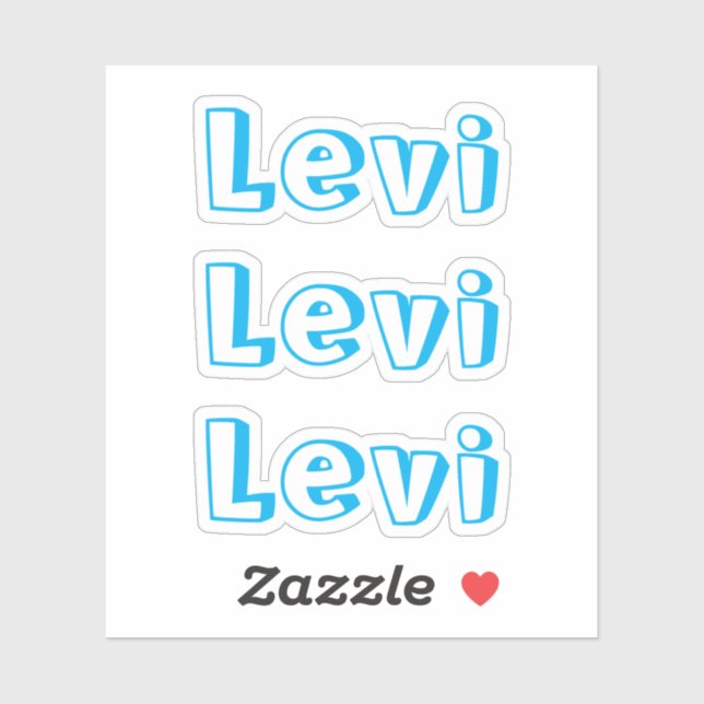 Cute Kids Blue Name Sticker (Sheet)