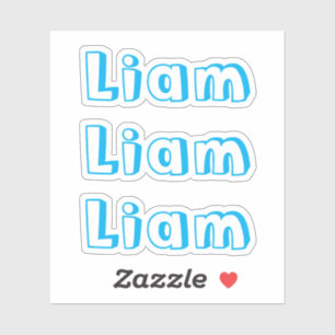 Cute Kids Blue Name Sticker